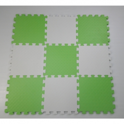 white+green foam mat 